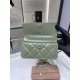 Chanel FLAP PHONE HOLDER WITH CHAIN AP4167 Shiny Lambskin & Gold-Tone Metal Green High