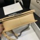 BOY Chanel HANDBAG Lambskin Silver Metal Beige A