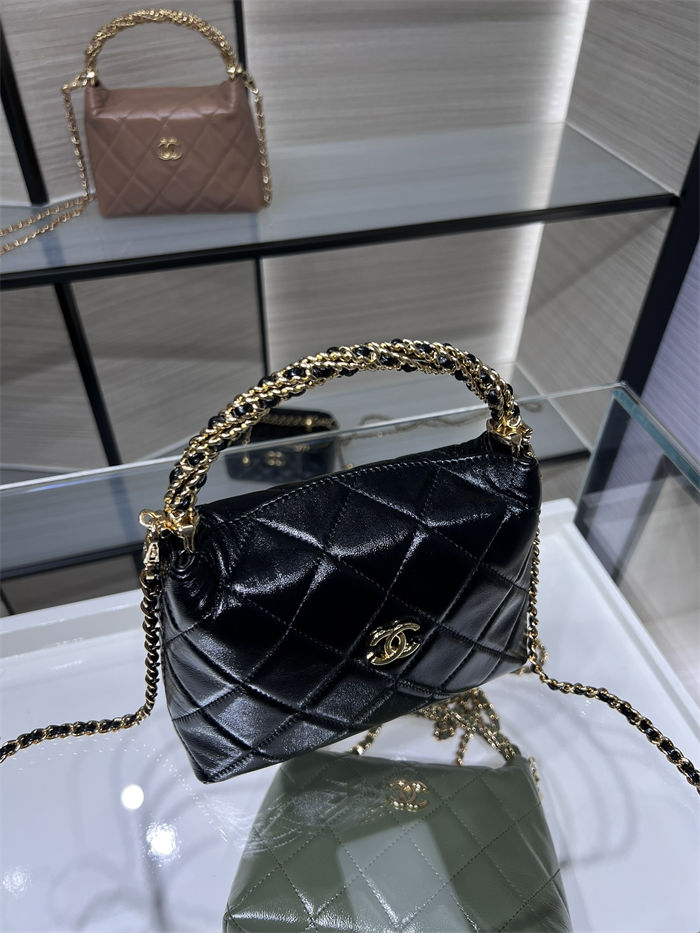 Chanel CLUTCH WITH CHAIN AP4189 Shiny Lambskin & Gold-Tone Metal Black High