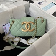 Chanel BAGUETTE BAG Lambskin & Gold-Tone Metal AS4611 Green A