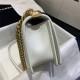 BOY Chanel HANDBAG Grained Calfskin & Gold Metal White A