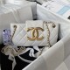 Chanel BAGUETTE BAG Lambskin & Gold-Tone Metal AS4611 White A