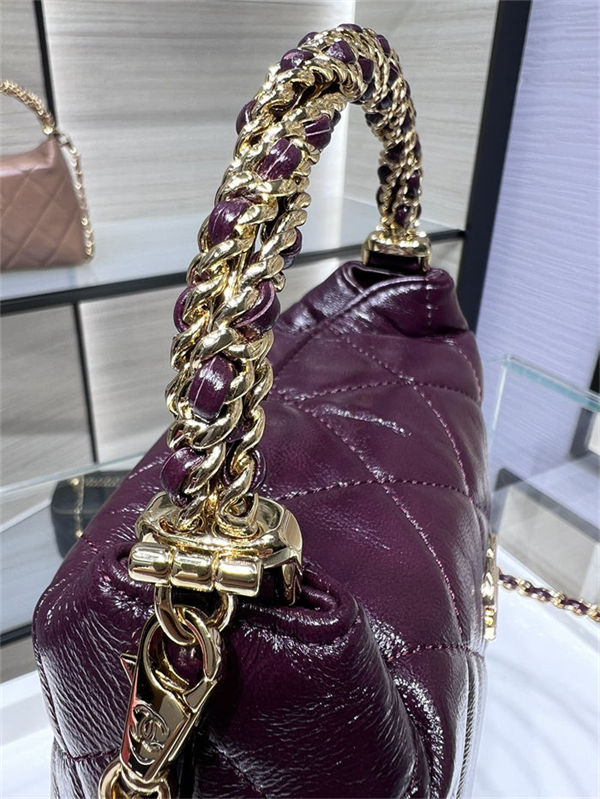 Chanel CLUTCH WITH CHAIN AP4189 Shiny Lambskin & Gold-Tone Metal Burgundy High