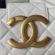 Chanel BAGUETTE BAG Lambskin & Gold-Tone Metal AS4611 White A