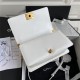 BOY Chanel HANDBAG Lambskin & Gold Metal White A