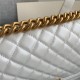 BOY Chanel HANDBAG Lambskin & Gold Metal White A