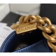 BOY Chanel HANDBAG Lambskin & Gold Metal Blue A