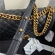 BOY Chanel HANDBAG Lambskin & Gold Metal Black A