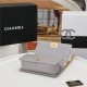 BOY Chanel HANDBAG Chevrons Pattern Lambskin Grey B