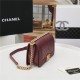 BOY Chanel HANDBAG Chevrons Pattern Lambskin Burgundy B