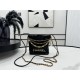 Chanel 22 MINI HANDBAG Shiny Calfskin Black, Imitation Pearls & Gold-Tone Metal AS3980 High