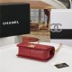 BOY Chanel HANDBAG Chevrons Pattern Lambskin Red B