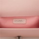 BOY Chanel HANDBAG Chevrons Pattern Grained Calfskin Pink B