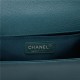 BOY Chanel HANDBAG Chevrons Pattern Grained Calfskin Dark Green B