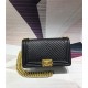 BOY Chanel HANDBAG Chevrons Pattern Lambskin Black B