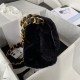 Chanel FLAP BAG Shearling & Gold-Tone Metal AS3499 Black A