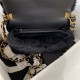 Chanel FLAP BAG Shearling & Gold-Tone Metal AS3499 Black A