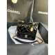 Chanel SMALL FLAP BAG WITH TOP HANDLE Patent Calfskin & Gold-Tone Metal AS3652 A