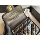 Chanel SMALL FLAP BAG WITH TOP HANDLE Patent Calfskin & Gold-Tone Metal AS3652 A