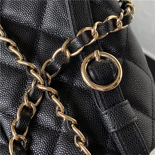 Chanel BACKPACK AS3200 Grained Calfskin & Gold-Tone Metal Black High