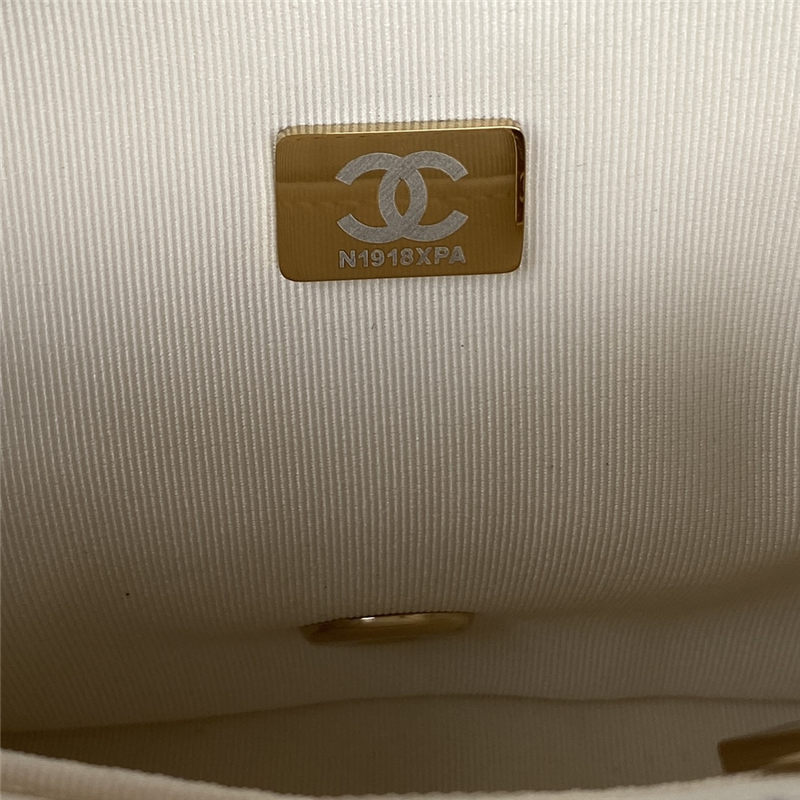 Chanel Mini Flap Bag AS3330 Lambskin & Gold-Tone Metal White A