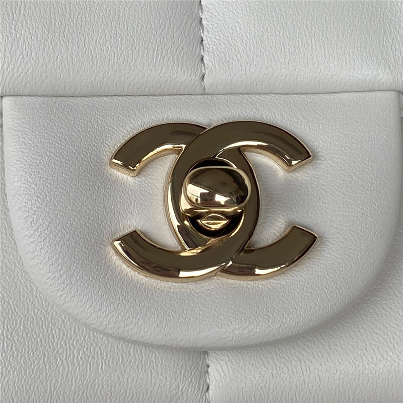 Chanel Mini Flap Bag AS3330 Lambskin & Gold-Tone Metal White A