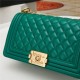 BOY Chanel HANDBAG Lambskin Green B