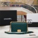 BOY Chanel HANDBAG Lambskin Dark Green B