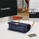 BOY Chanel HANDBAG Lambskin Navy Blue B