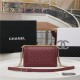 BOY Chanel HANDBAG Lambskin Burgundy B