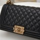 BOY Chanel HANDBAG Lambskin Black B