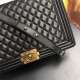 MAXI BOY Chanel HANDBAG Lambskin Black High