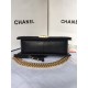 MAXI BOY Chanel HANDBAG Grained Calfskin Black High