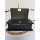 MAXI BOY Chanel HANDBAG Grained Calfskin Black High