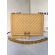 MAXI BOY Chanel HANDBAG Grained Calfskin Beige High