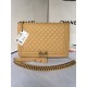 MAXI BOY Chanel HANDBAG Grained Calfskin Beige High