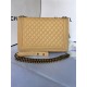 MAXI BOY Chanel HANDBAG Grained Calfskin Beige High