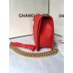 MAXI BOY Chanel HANDBAG Grained Calfskin Red High