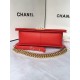 MAXI BOY Chanel HANDBAG Grained Calfskin Red High