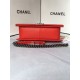 MAXI BOY Chanel HANDBAG Grained Calfskin Red High