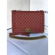 MAXI BOY Chanel HANDBAG Grained Calfskin Burgundy High