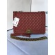 MAXI BOY Chanel HANDBAG Grained Calfskin Burgundy High