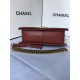 MAXI BOY Chanel HANDBAG Grained Calfskin Burgundy High