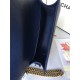 MAXI BOY Chanel HANDBAG Grained Calfskin Navy Blue High