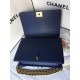 MAXI BOY Chanel HANDBAG Grained Calfskin Navy Blue High