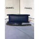 MAXI BOY Chanel HANDBAG Grained Calfskin Navy Blue High