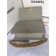 MAXI BOY Chanel HANDBAG Grained Calfskin Gray High