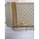 MAXI BOY Chanel HANDBAG Grained Calfskin Gray High