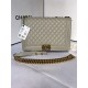 MAXI BOY Chanel HANDBAG Grained Calfskin Gray High