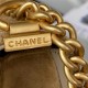 Chanel SMALL BOY Chanel MESSENGER BAG Velvet & Gold-Tone Metal AS3350 Beige A